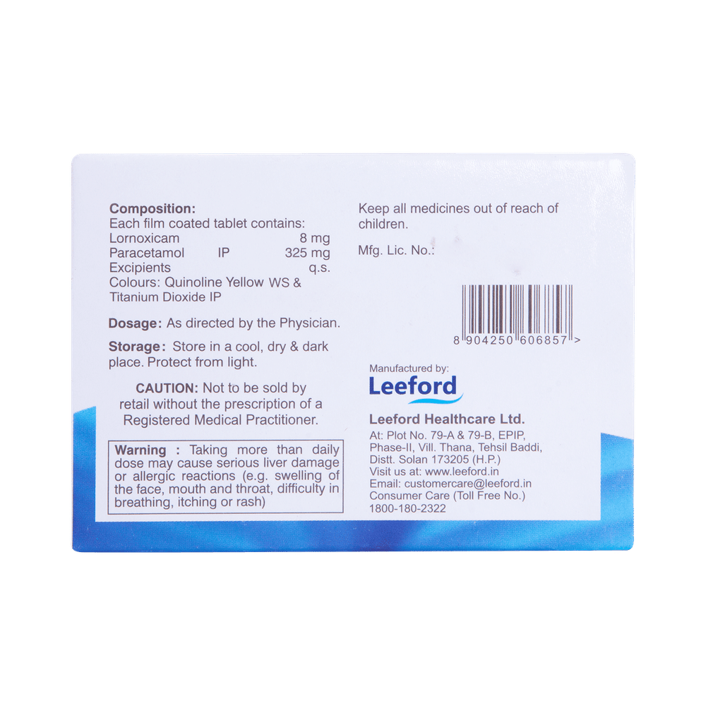 Lexicam 8mg/325mg Tablet