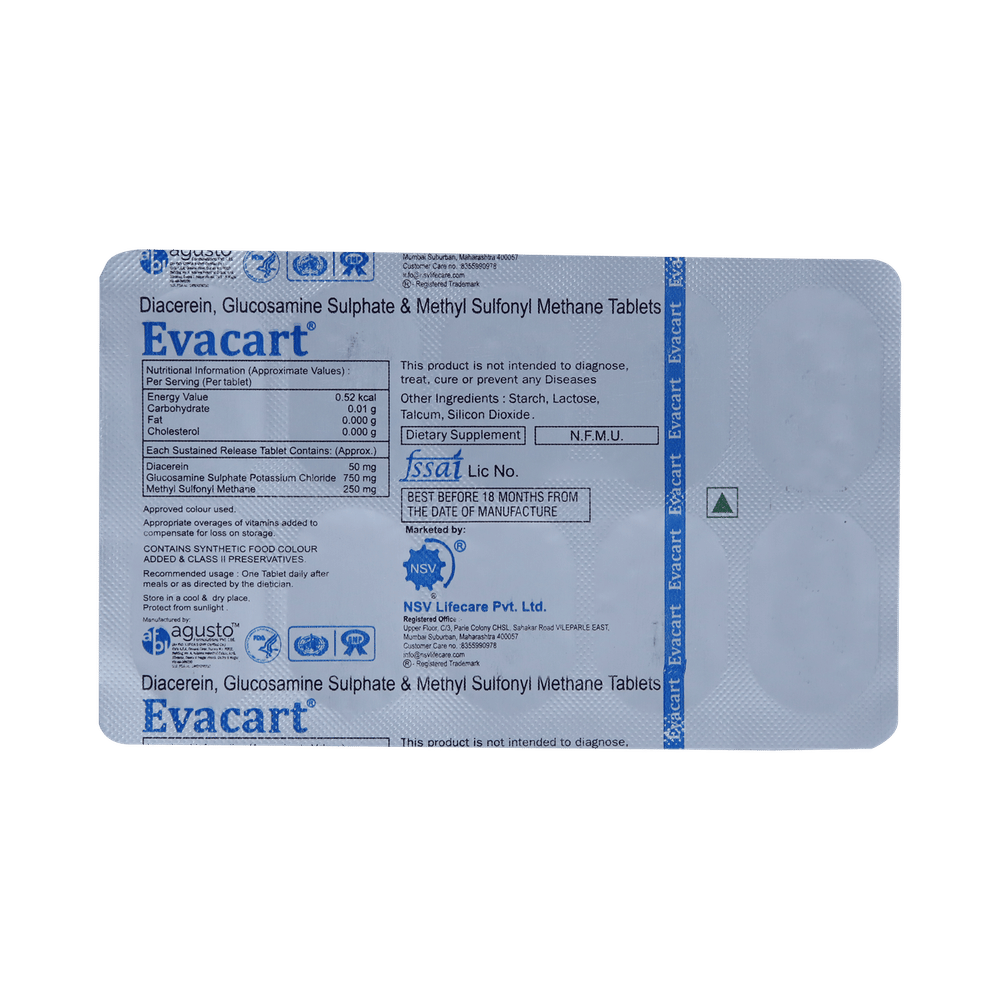 Evacart 50mg/750mg/250mg Tablet