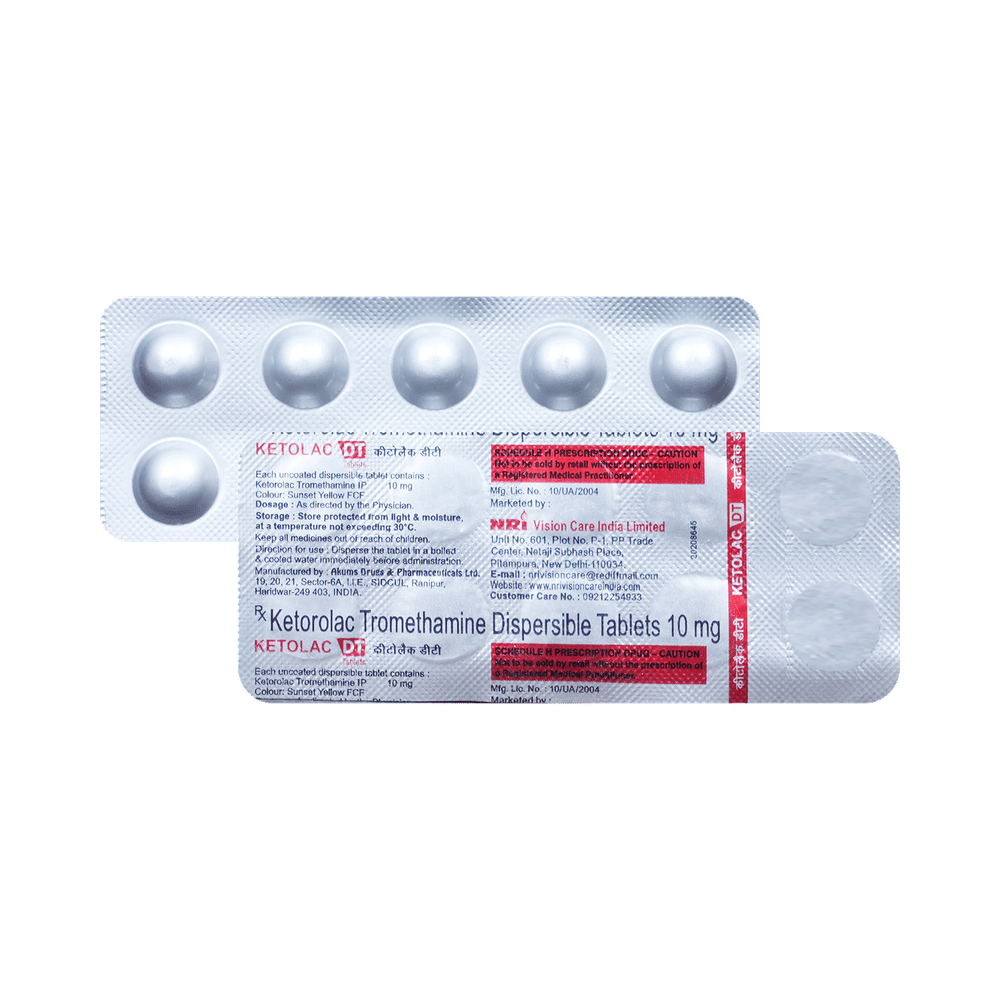 Ketolac 10mg Tablet DT