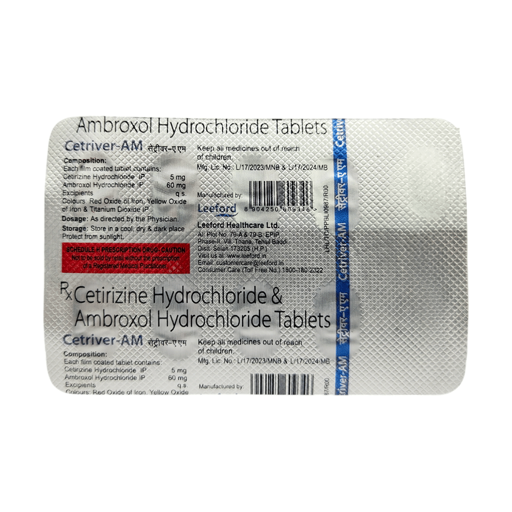 Cetriver AM 5mg/60mg Tablet