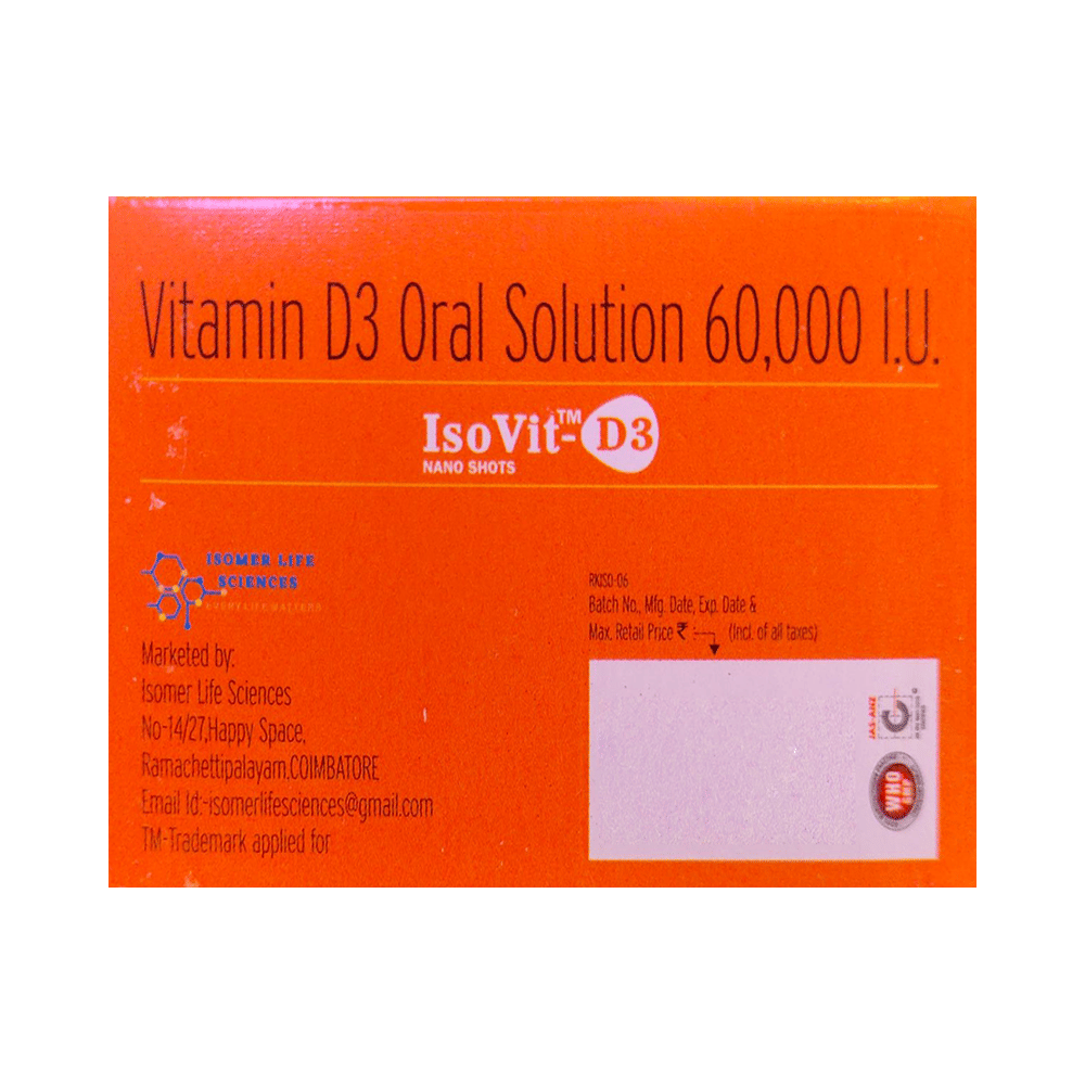 IsoVit-D3 Nano Shots (5ml Each) Butterscotch Sugar Free