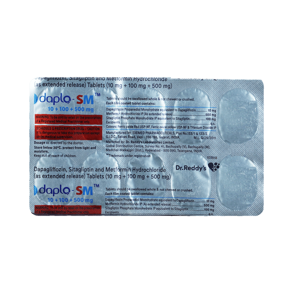 Daplo-SM 10mg/500mg/100mg Tablet ER
