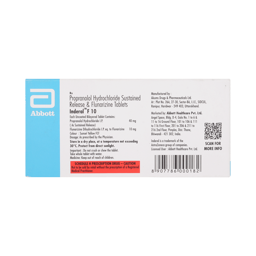 Inderal F 10 Tablet SR
