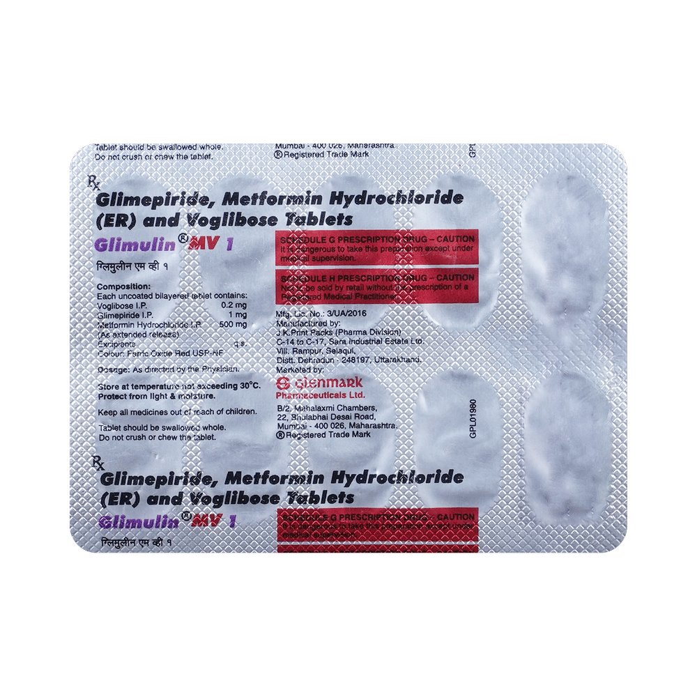 Glimulin MV 1 Tablet ER