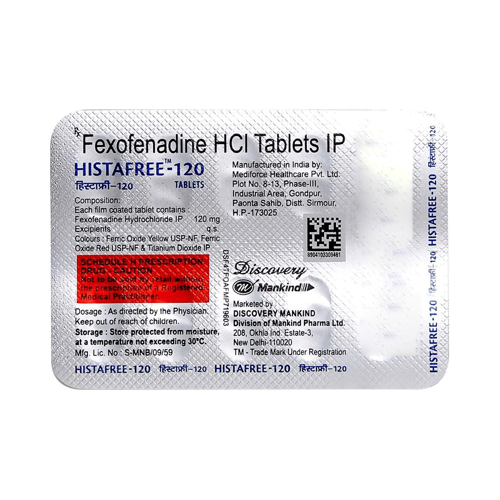 Histafree 120 Tablet