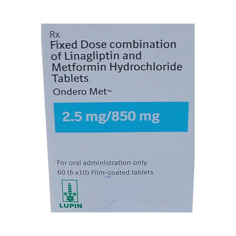 Ondero Met 850mg/2.5mg Tablet