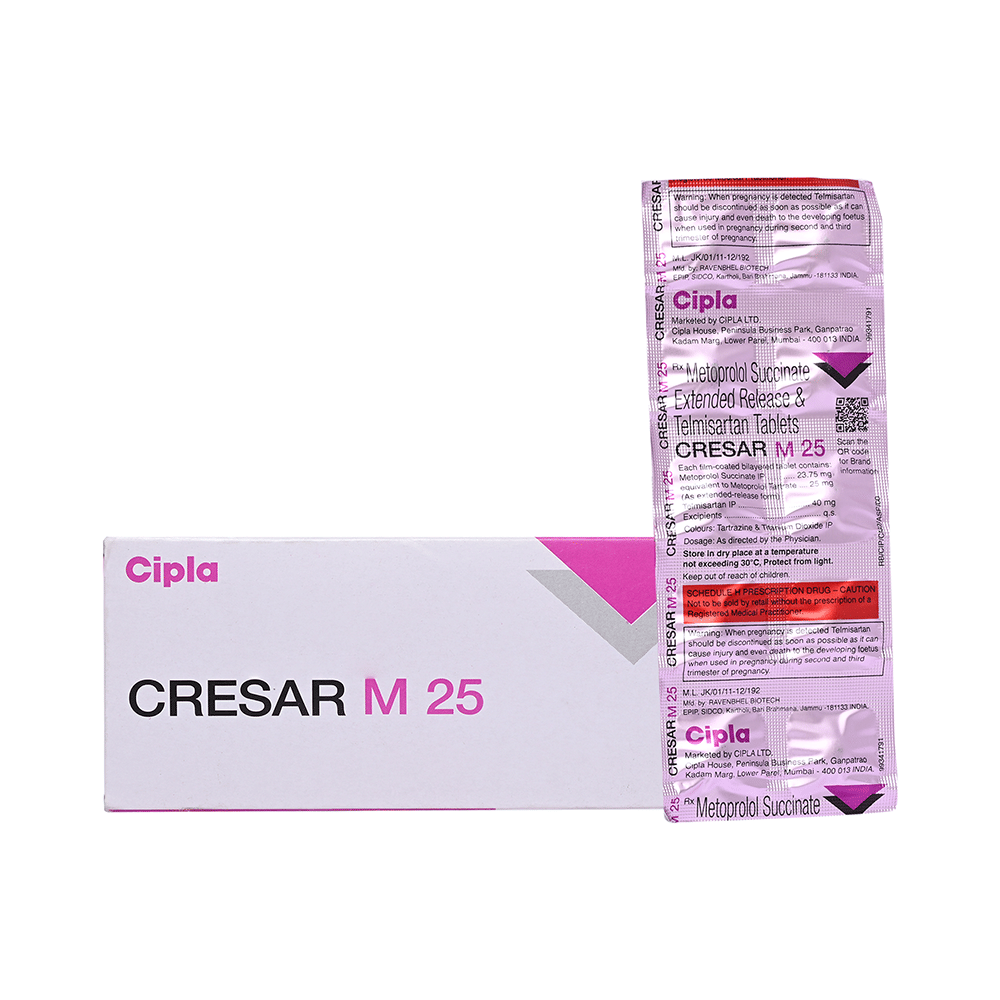 Cresar M 40mg/25mg Tablet