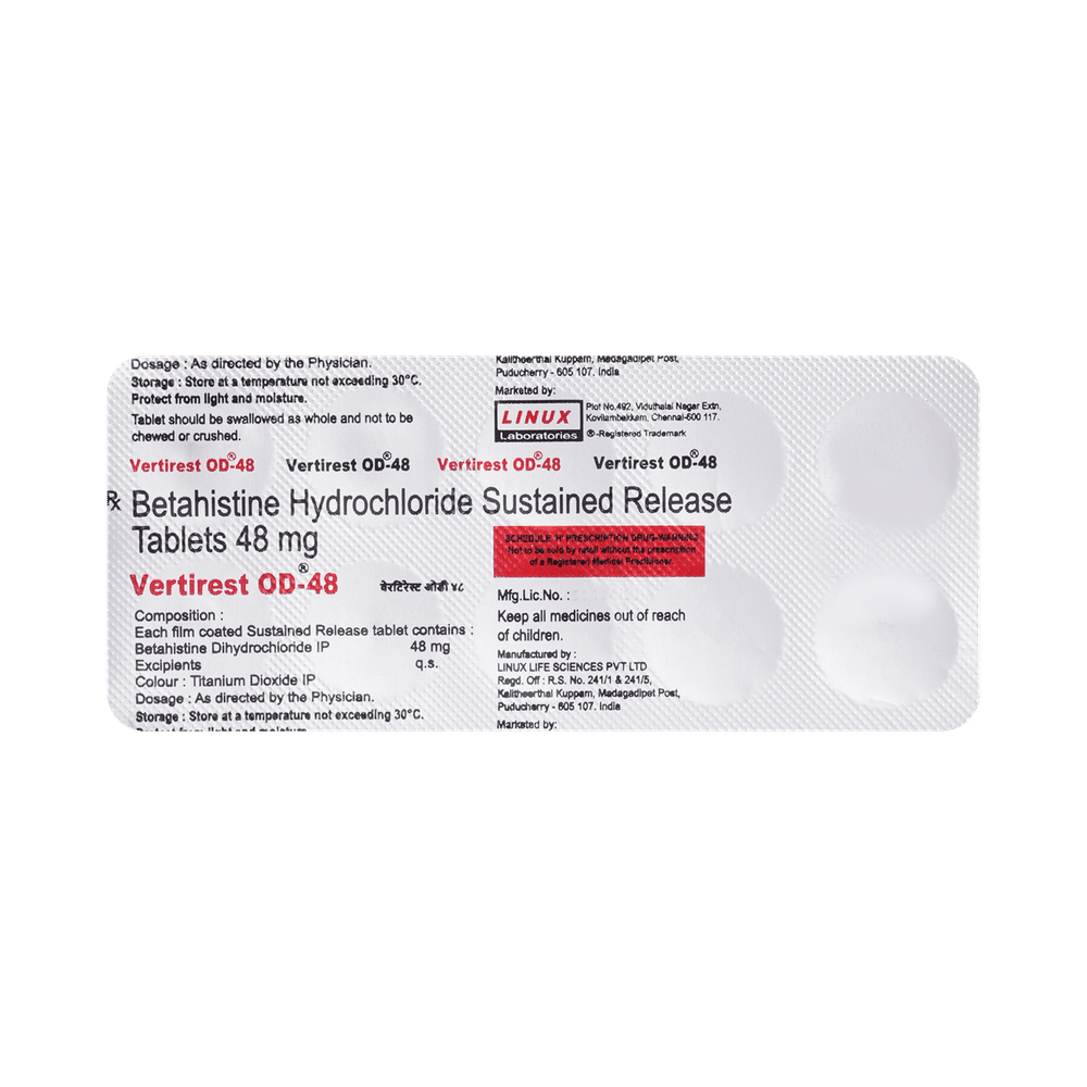 Vertirest OD 48mg Tablet