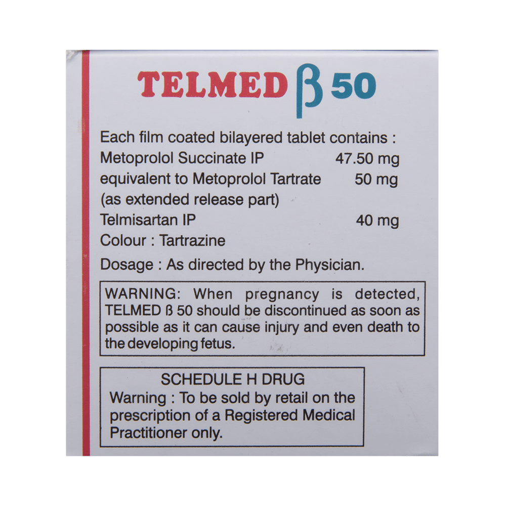 Telmed Beta 50 Tablet