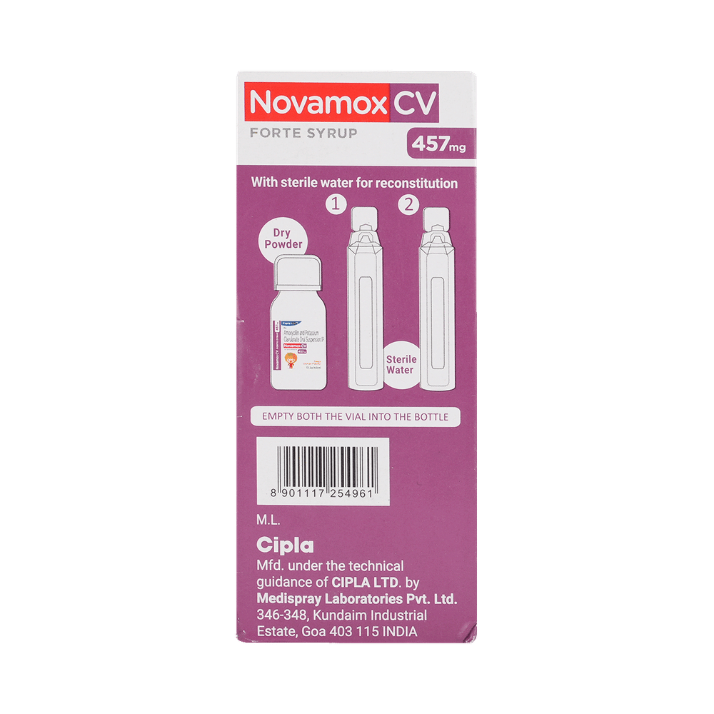 Novamox CV Forte Syrup Tangy Orange