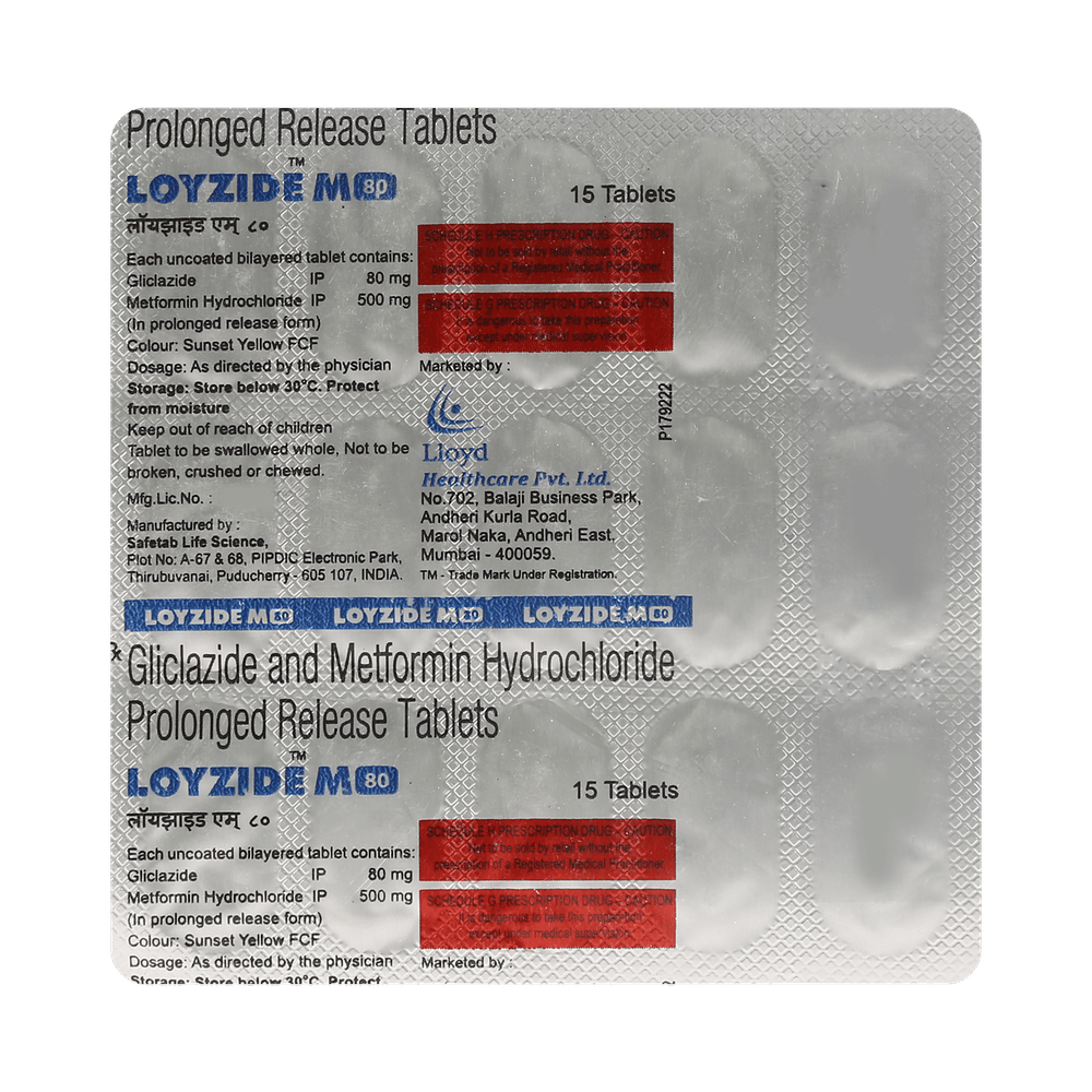 Loyzide M 80 Tablet PR