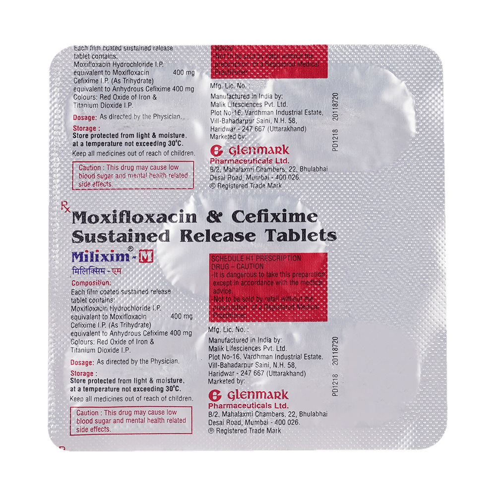 Milixim-M 400mg/400mg Tablet SR
