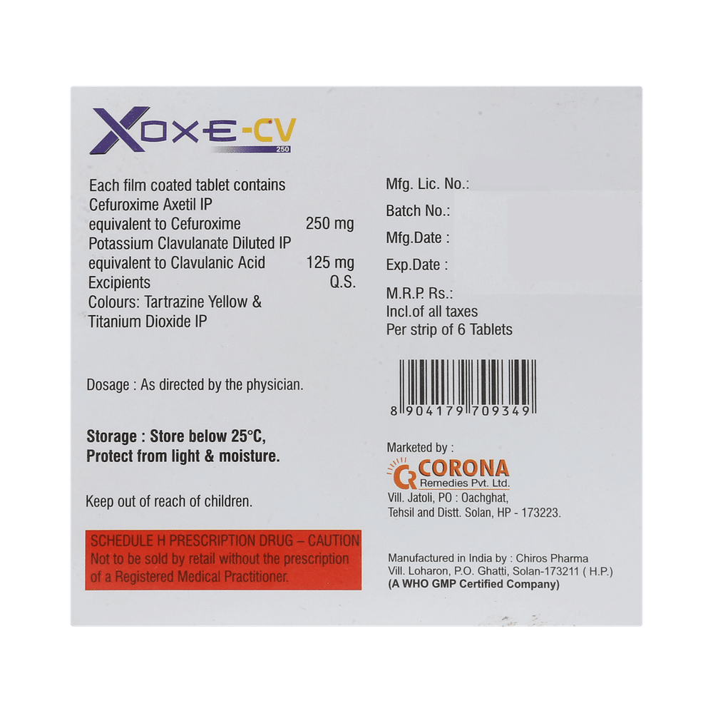 Xoxe-CV 250mg/125mg Tablet