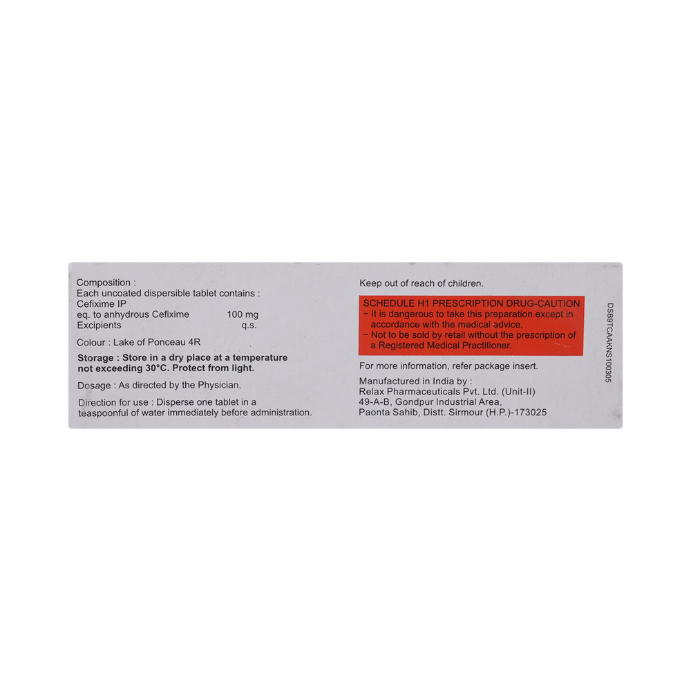 Mahacef 100mg Tablet
