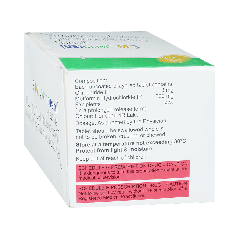 Jubiglim M 3mg/500mg Tablet