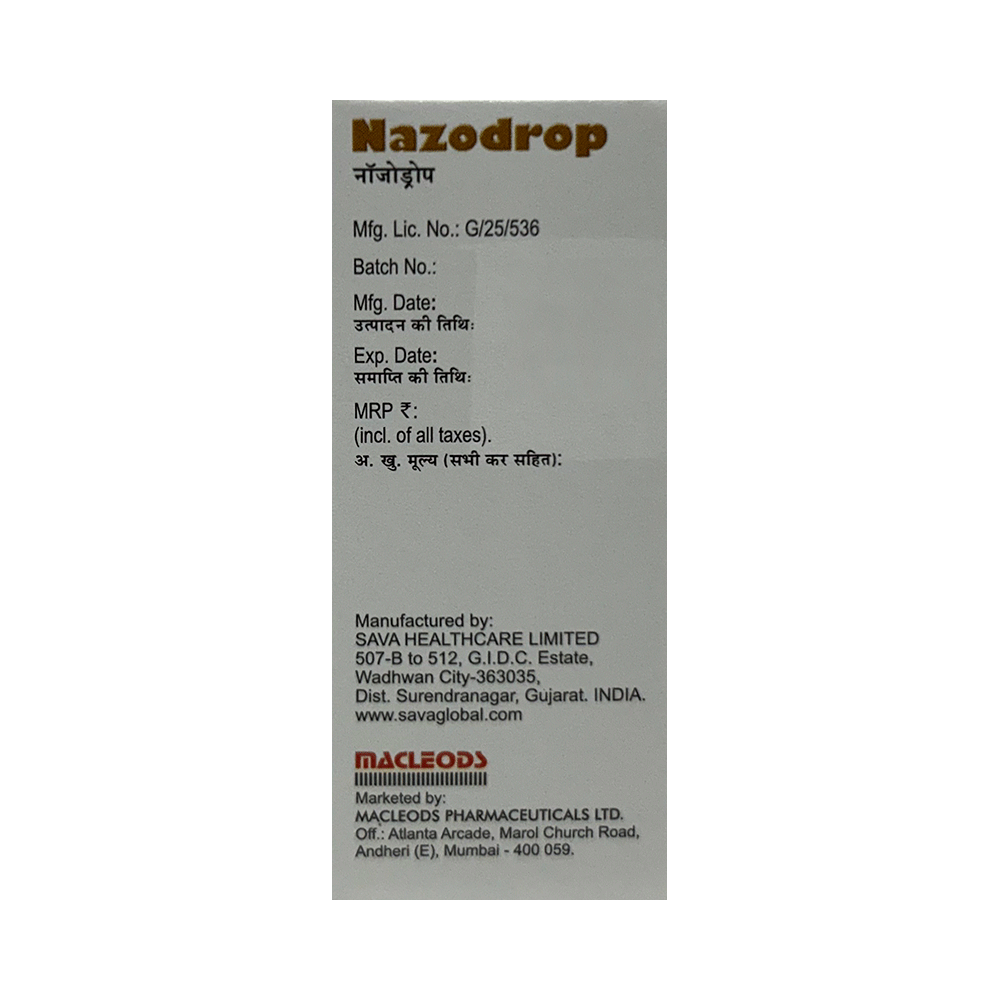 Nazodrop 0.65% Nasal Drops
