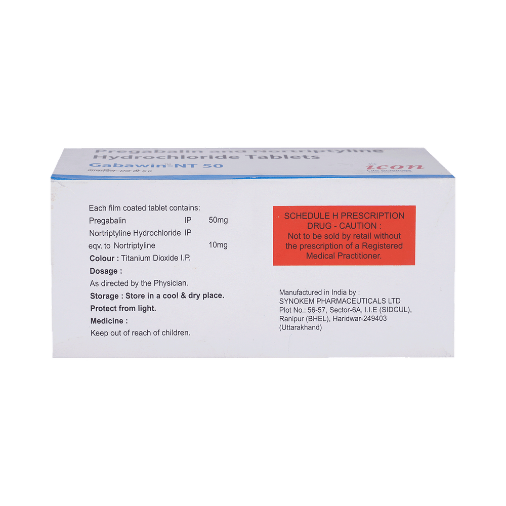 Gabawin-NT 50mg/10mg Tablet