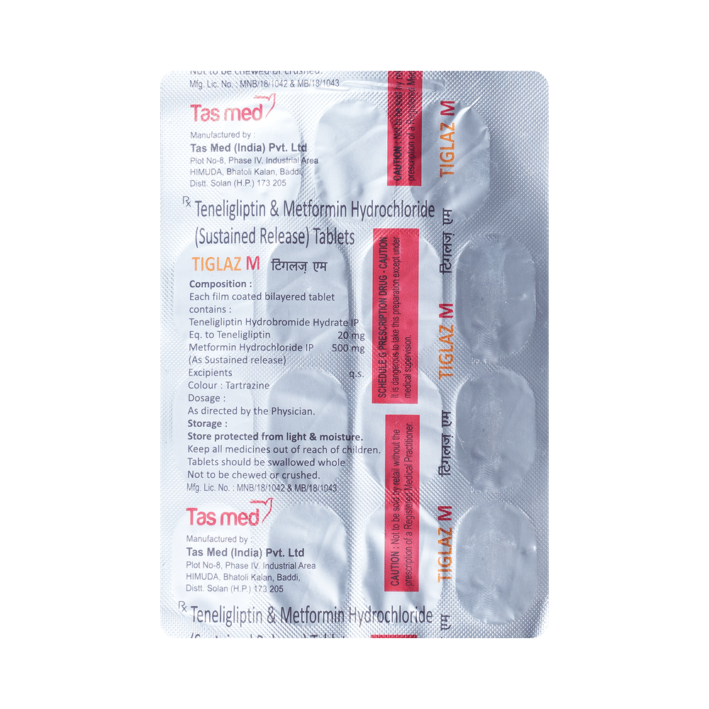 Tiglaz M 500mg/20mg Tablet