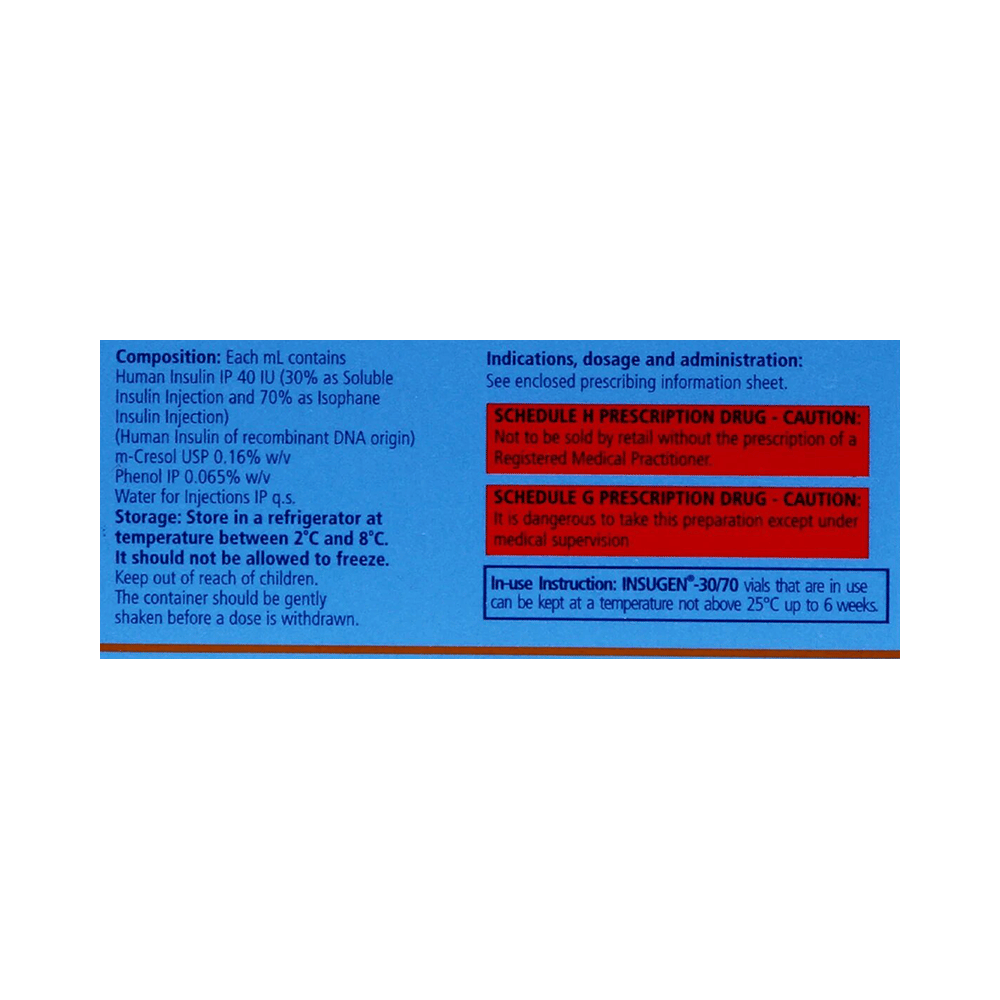 Insugen 30/70 Solution for Injection 40IU/ml
