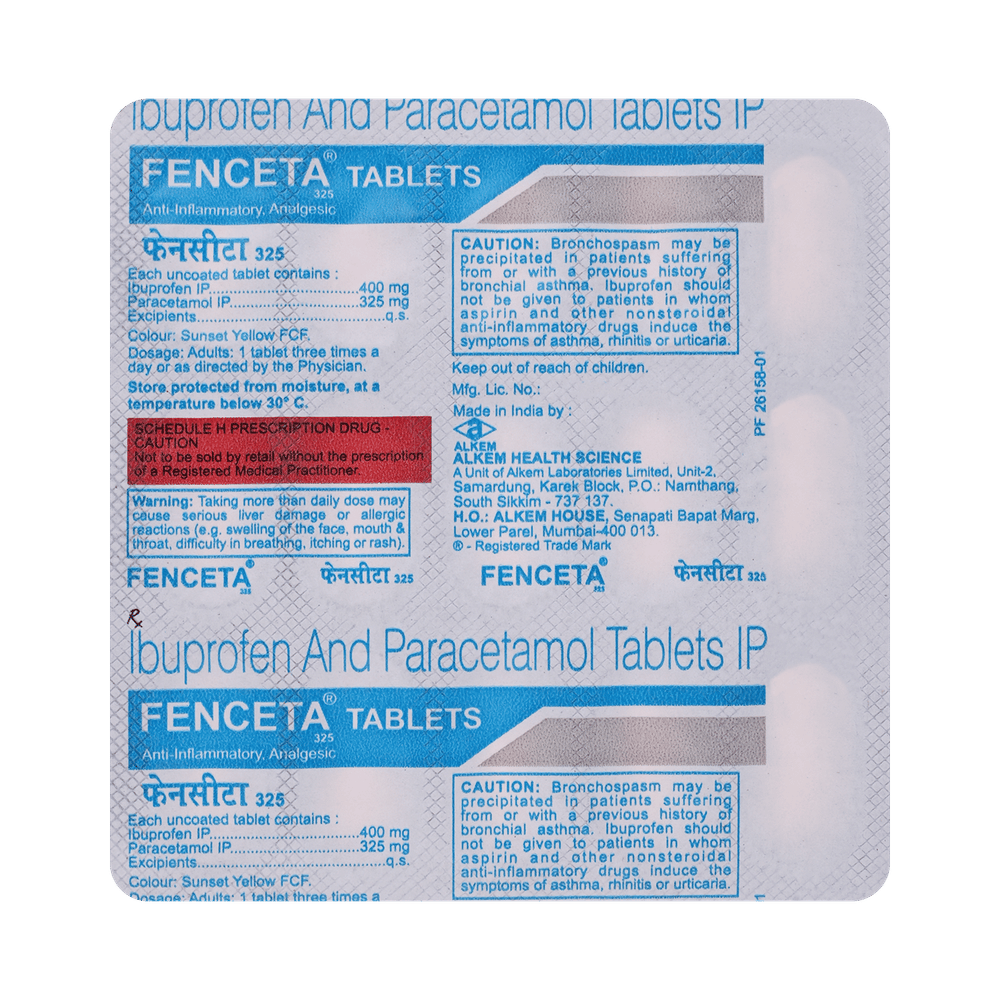 Fenceta 400mg/325mg Tablet
