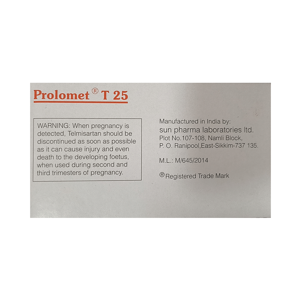 Prolomet T 25 Tablet ER