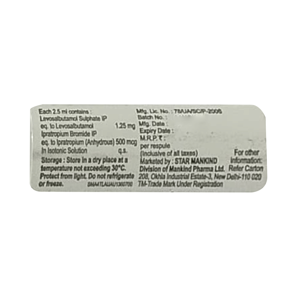 Ipralungs 1.25mg Respules