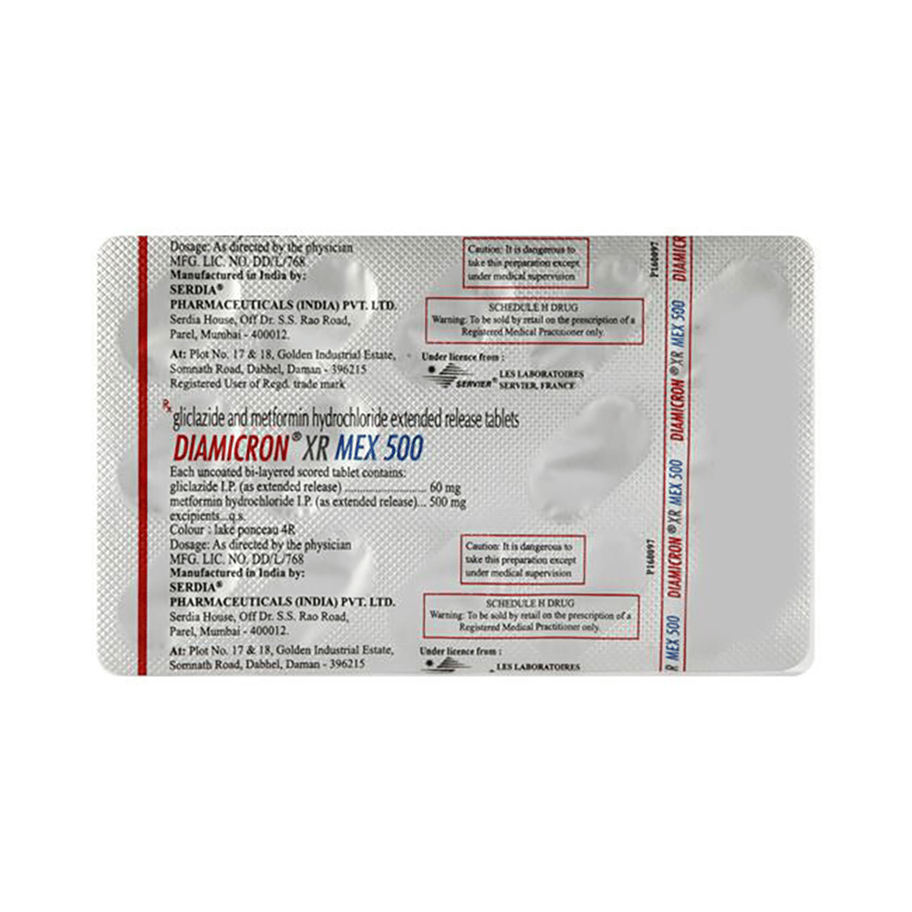 Diamicron XR Mex 60/500 Tablet