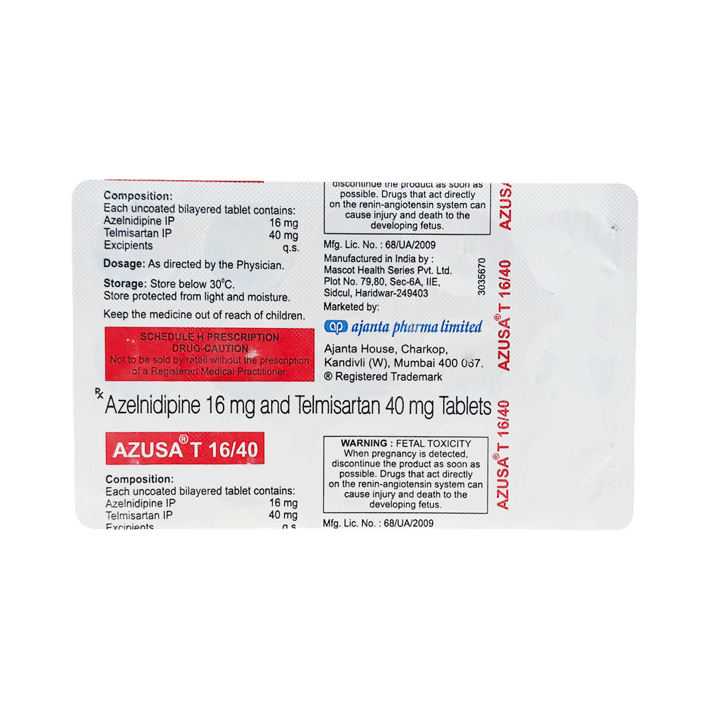 Azusa T 40mg/16mg Tablet