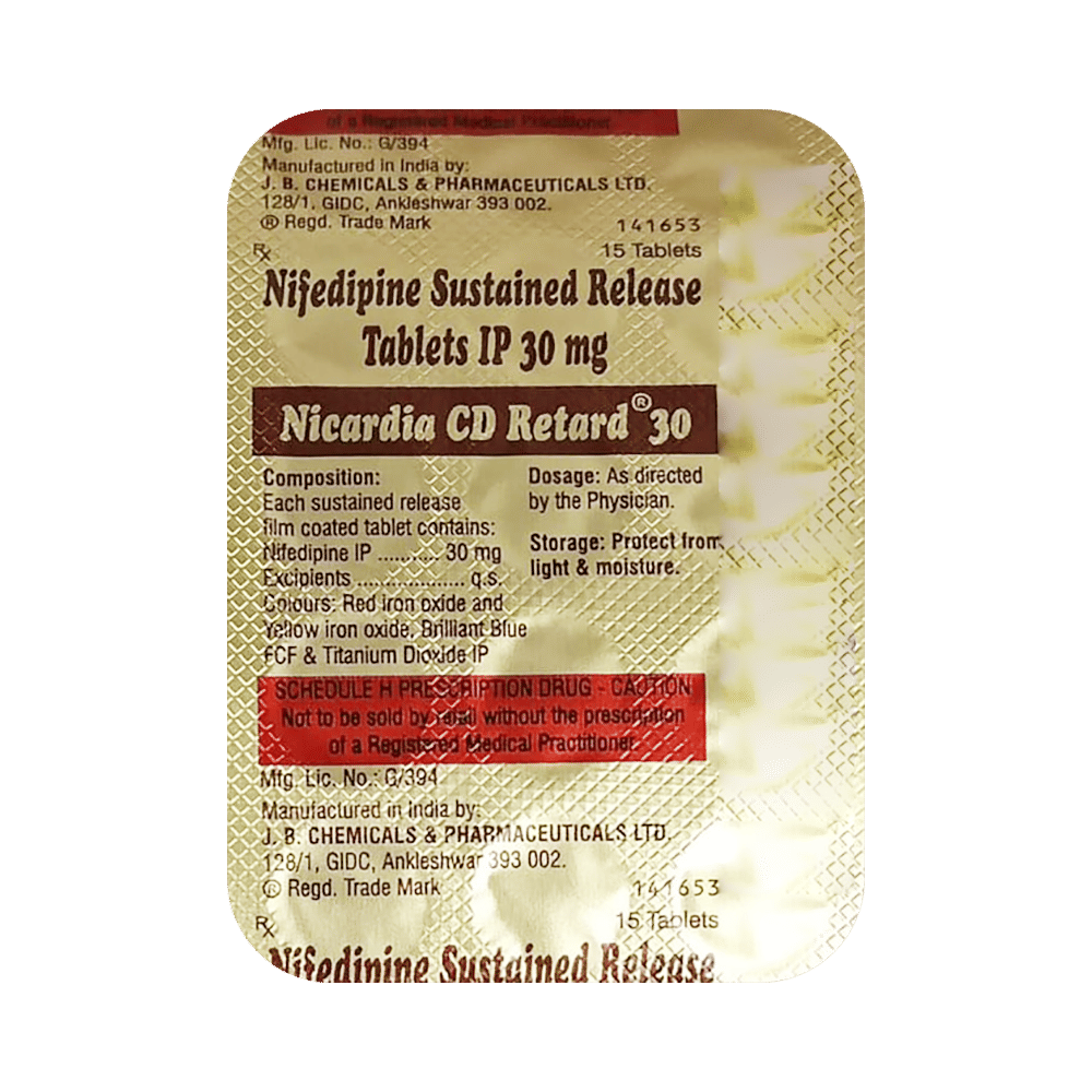 NIcardIA Tablet SR CD Retard 30