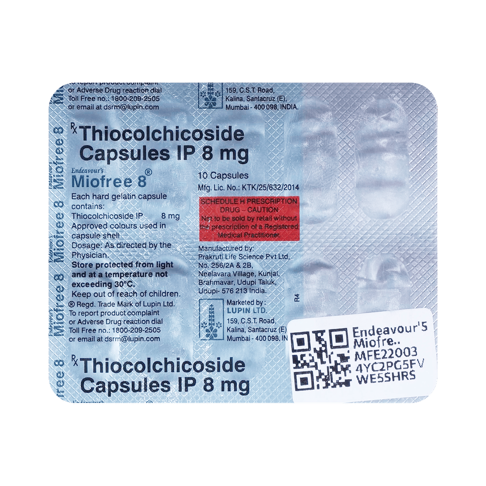 Endeavour'S Miofree 8mg Capsule