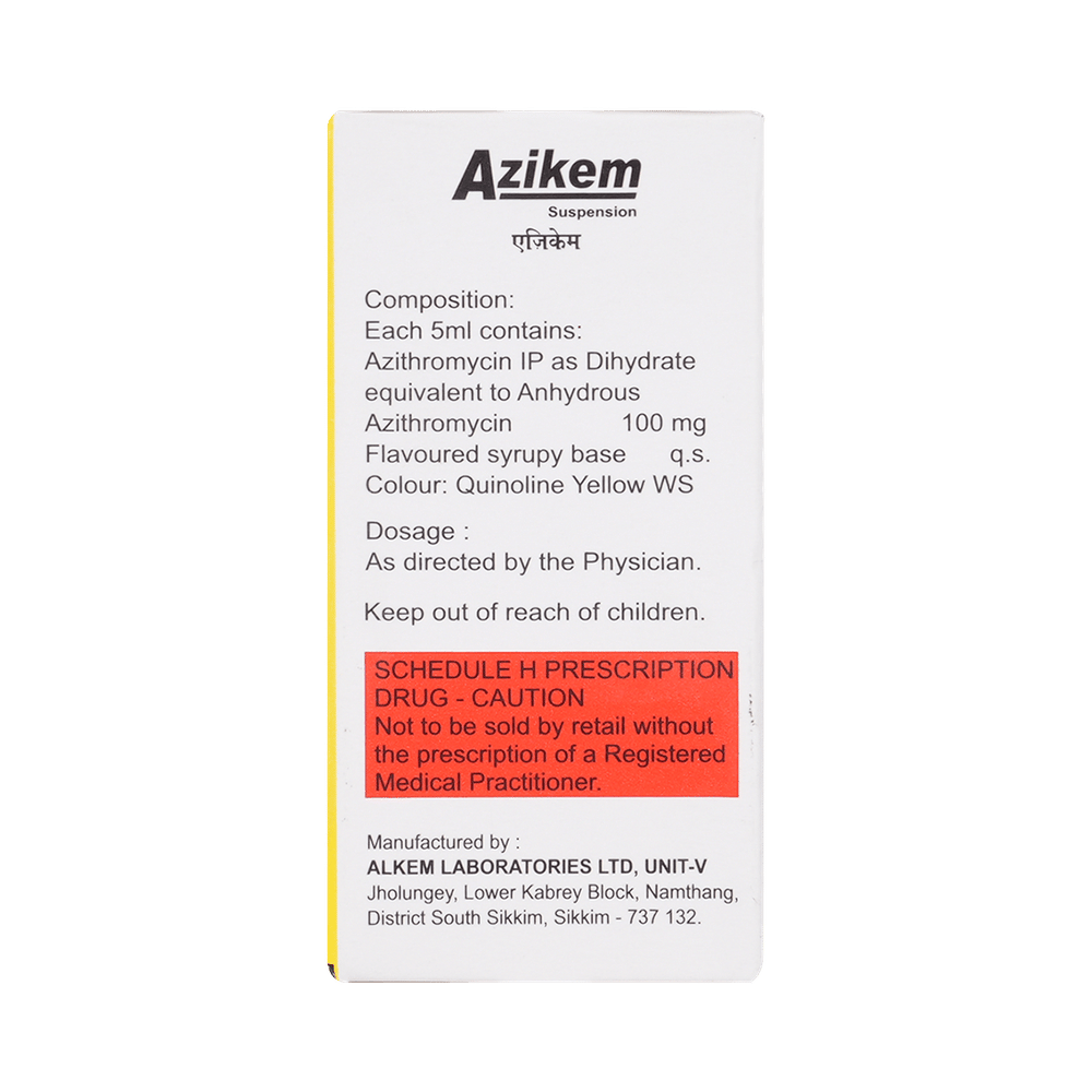 Azikem 100mg/5ml Oral Suspension