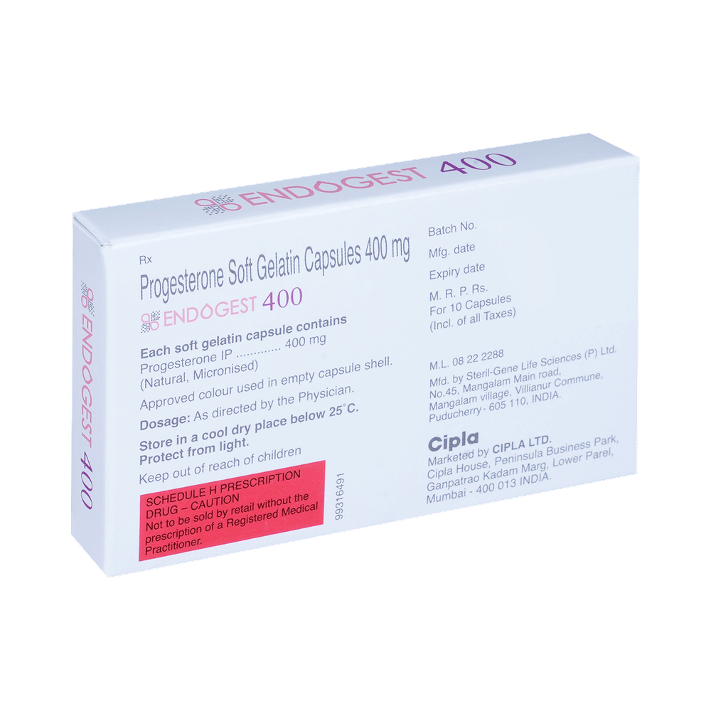 Endogest 400mg Soft Gelatin Capsule