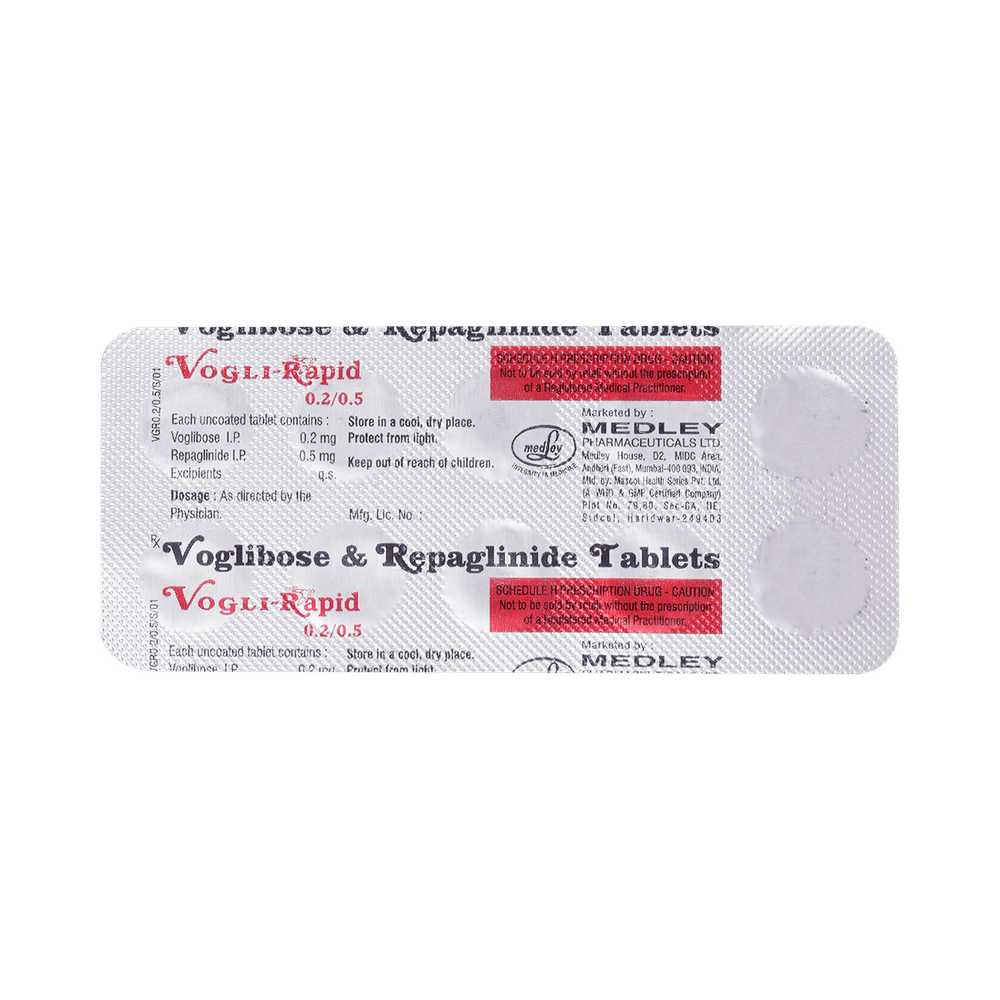 Vogli Rapid 0.5mg/0.2mg Tablet