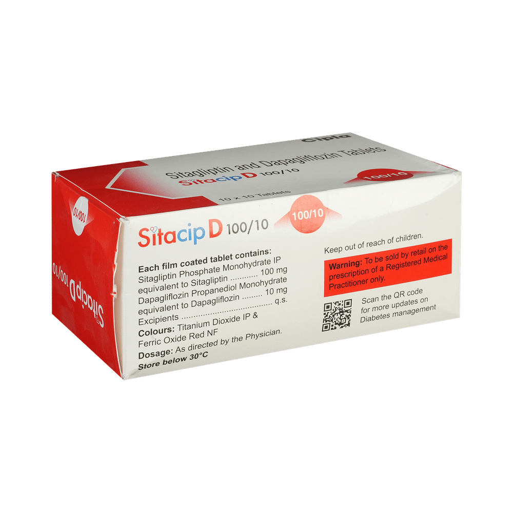 Sitacip D 10mg/100mg Tablet