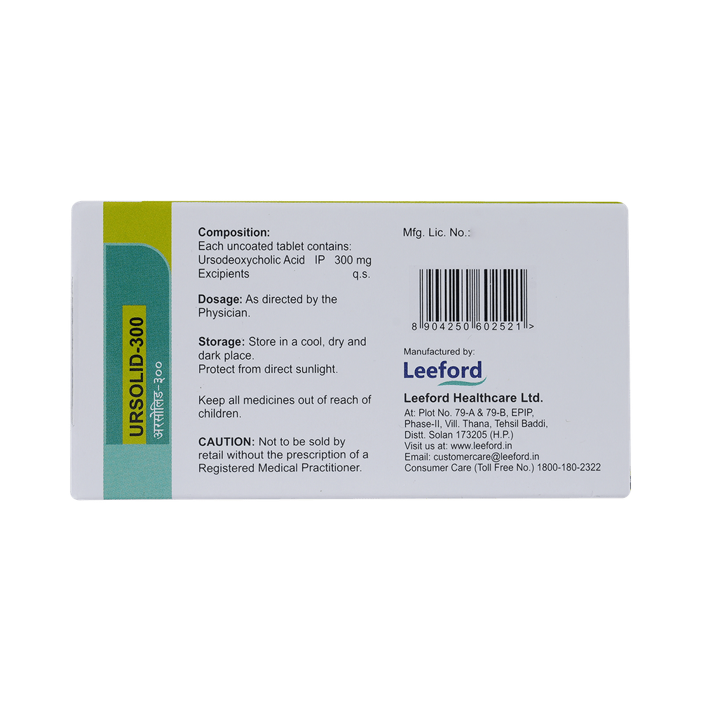 Ursolid 300mg Tablet