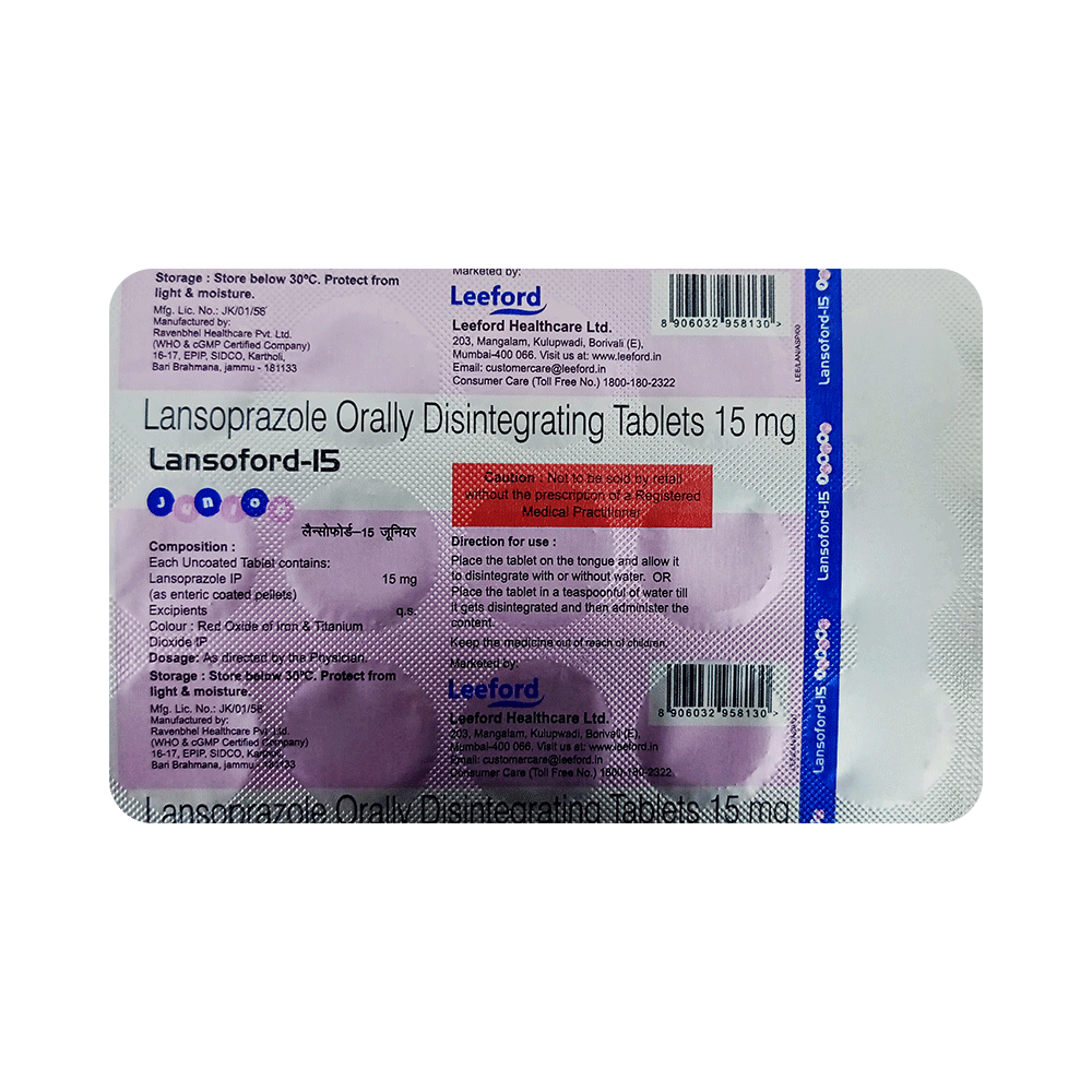 Lansoford 15mg Junior Tablet DT
