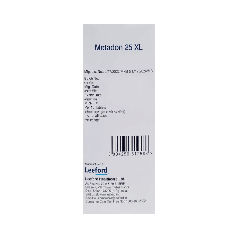 Metadon 25mg Tablet XL