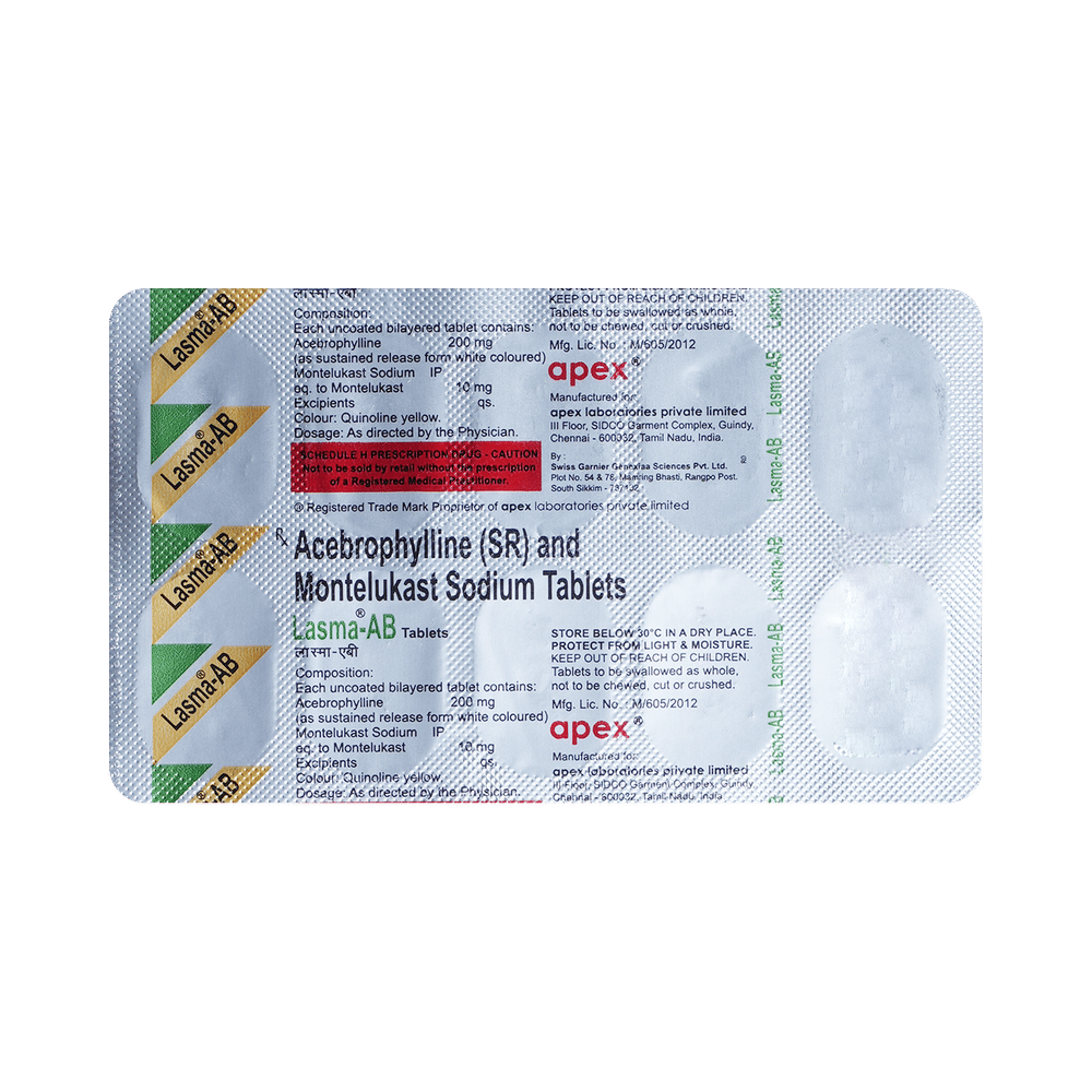 Lasma AB 200mg/10mg Tablet
