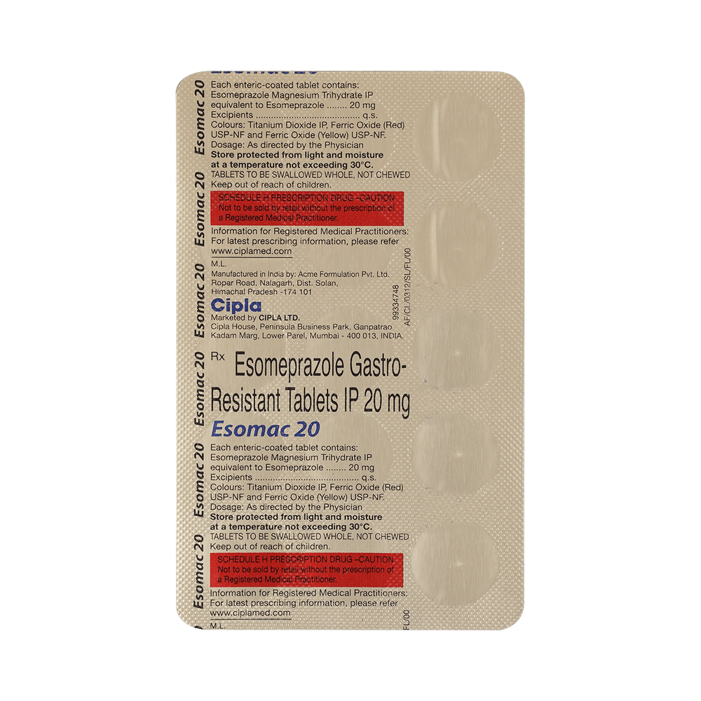 Esomac 20 Tablet