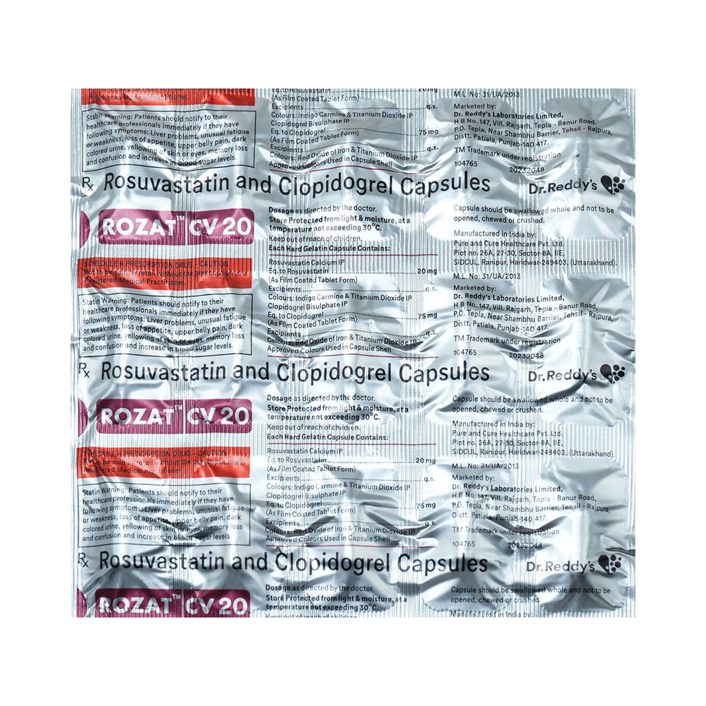 Rozat CV 20mg/75mg Tablet
