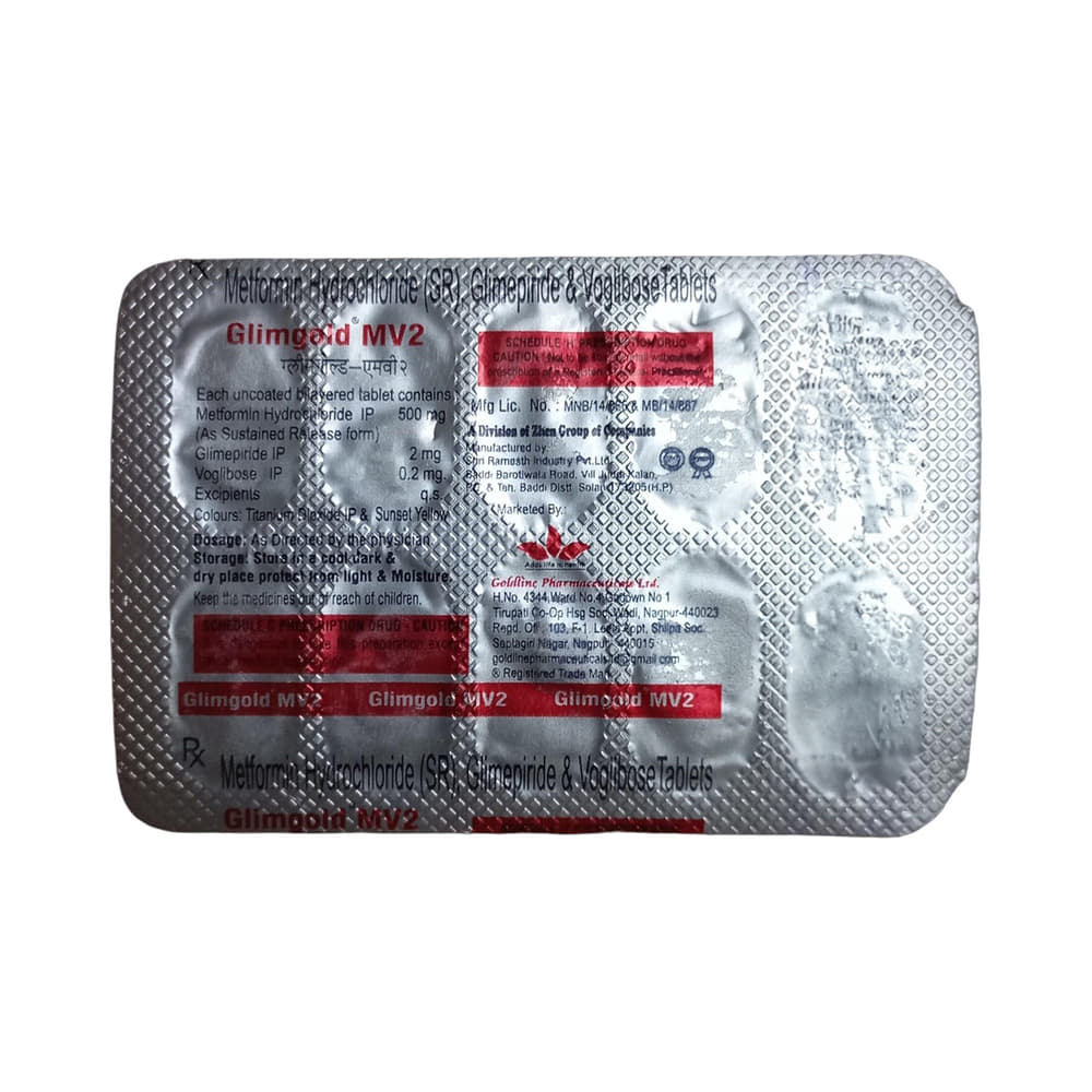 Glimgold MV 2mg Tablet