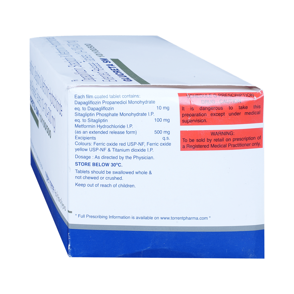 Glucreta SM 10mg/500mg/100mg Tablet