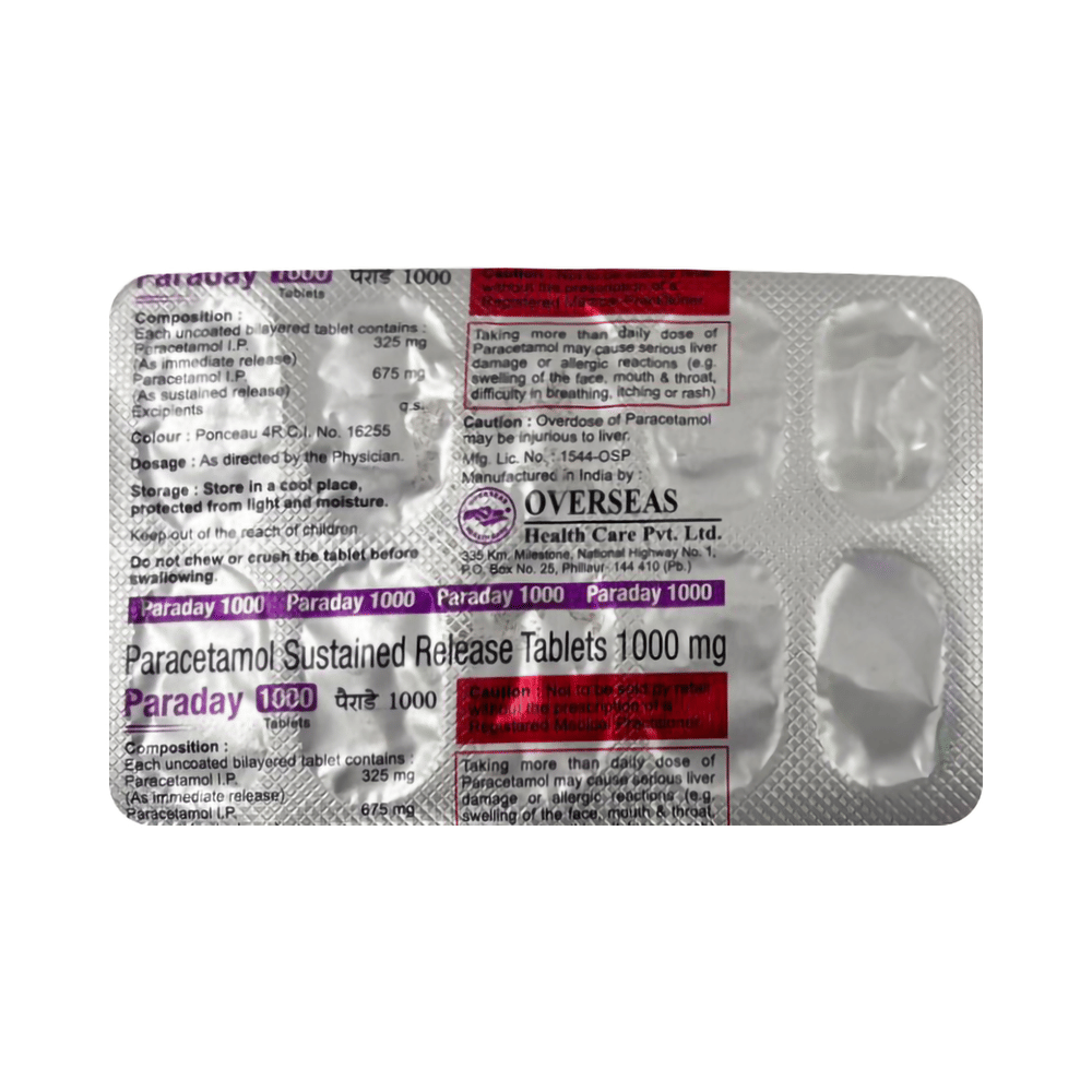 Paraday 1000mg Tablet