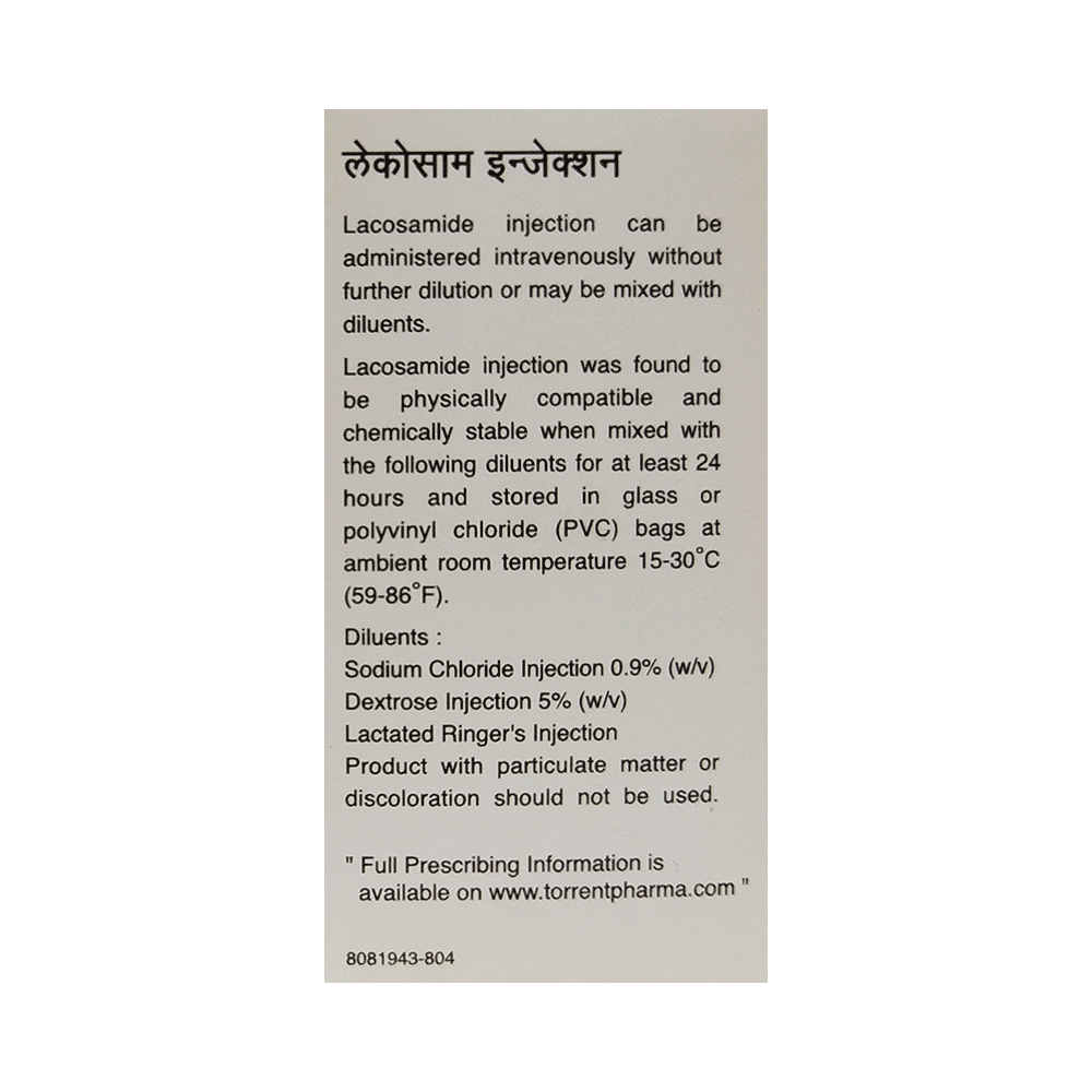Lacosam Injection
