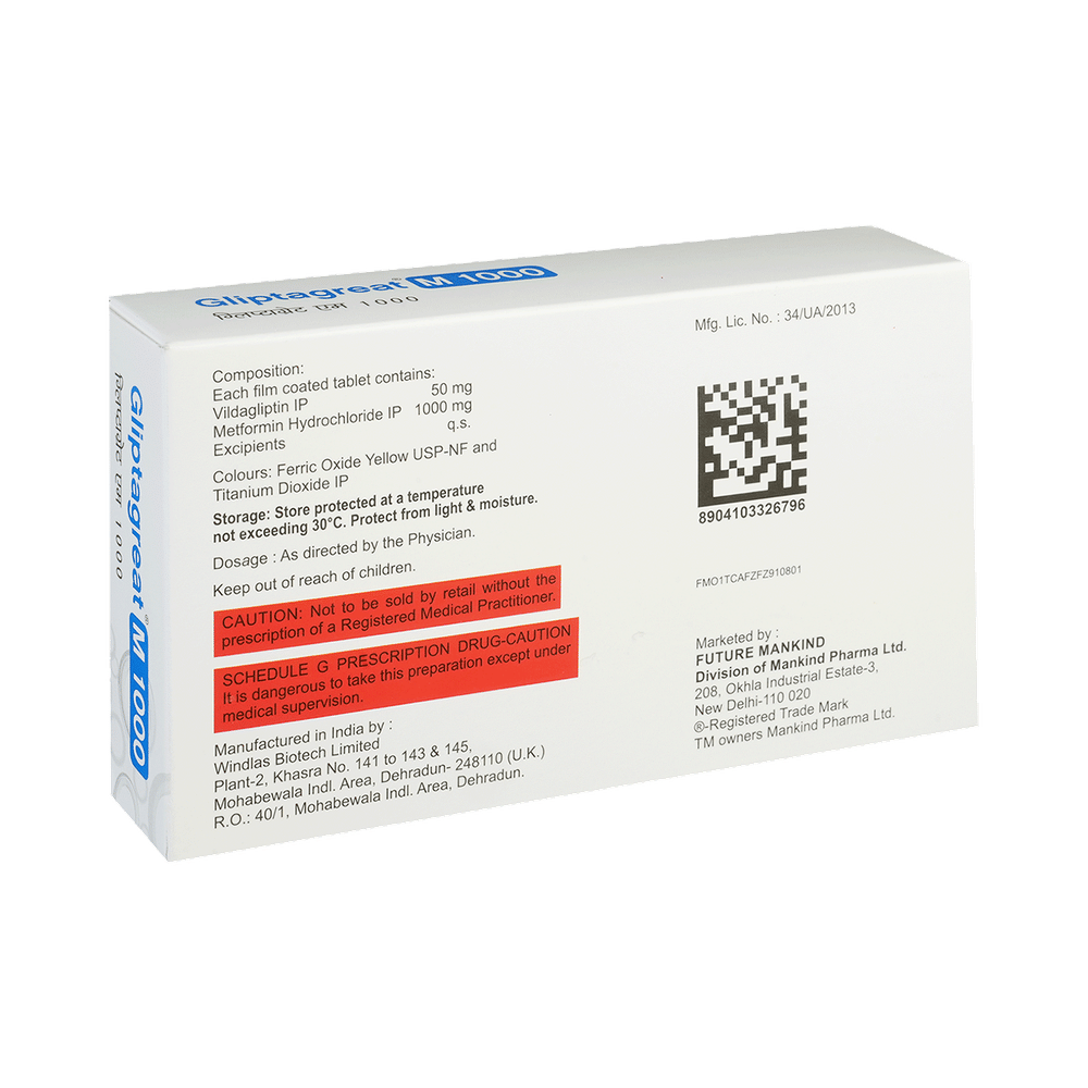 Gliptagreat M 1000 Tablet