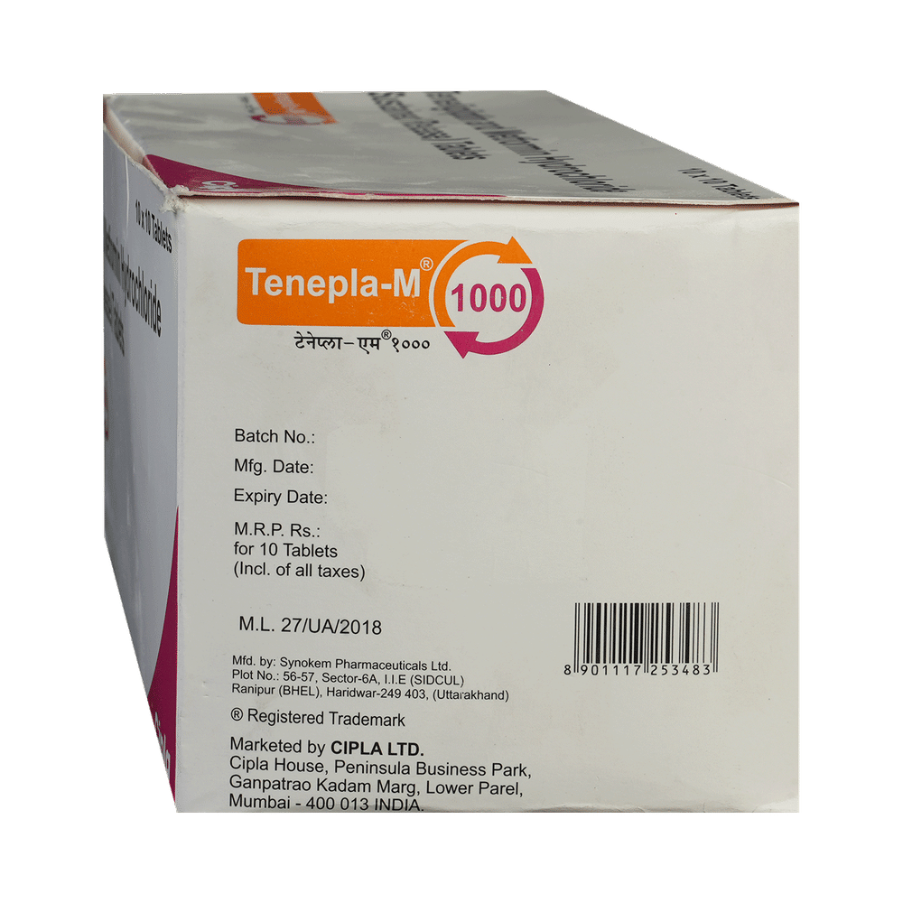 Tenepla M 1000mg/20mg Tablet SR