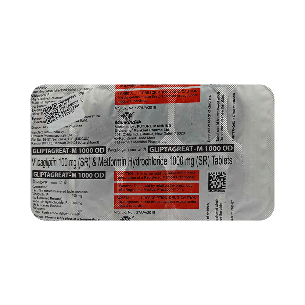 Gliptagreat-M 1000 OD Tablet
