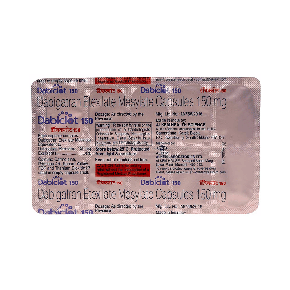 Dabiclot 150mg Capsule