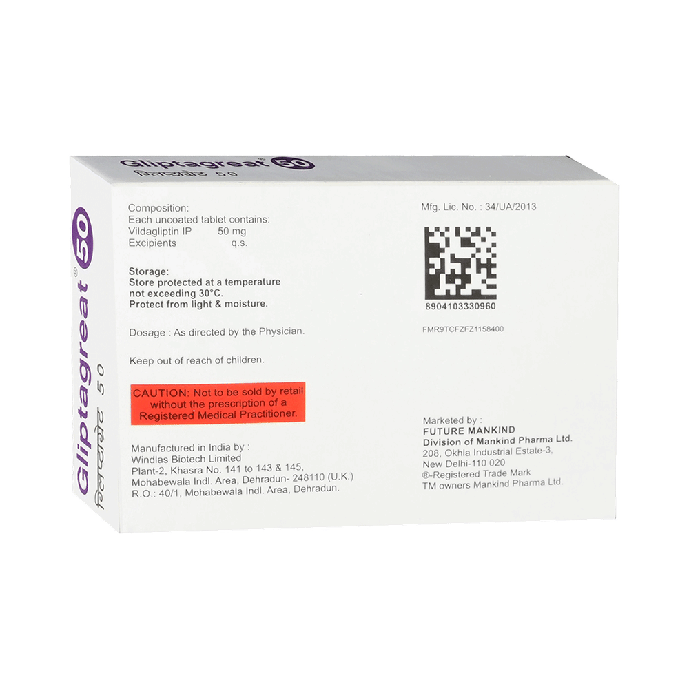 Gliptagreat 50 Tablet