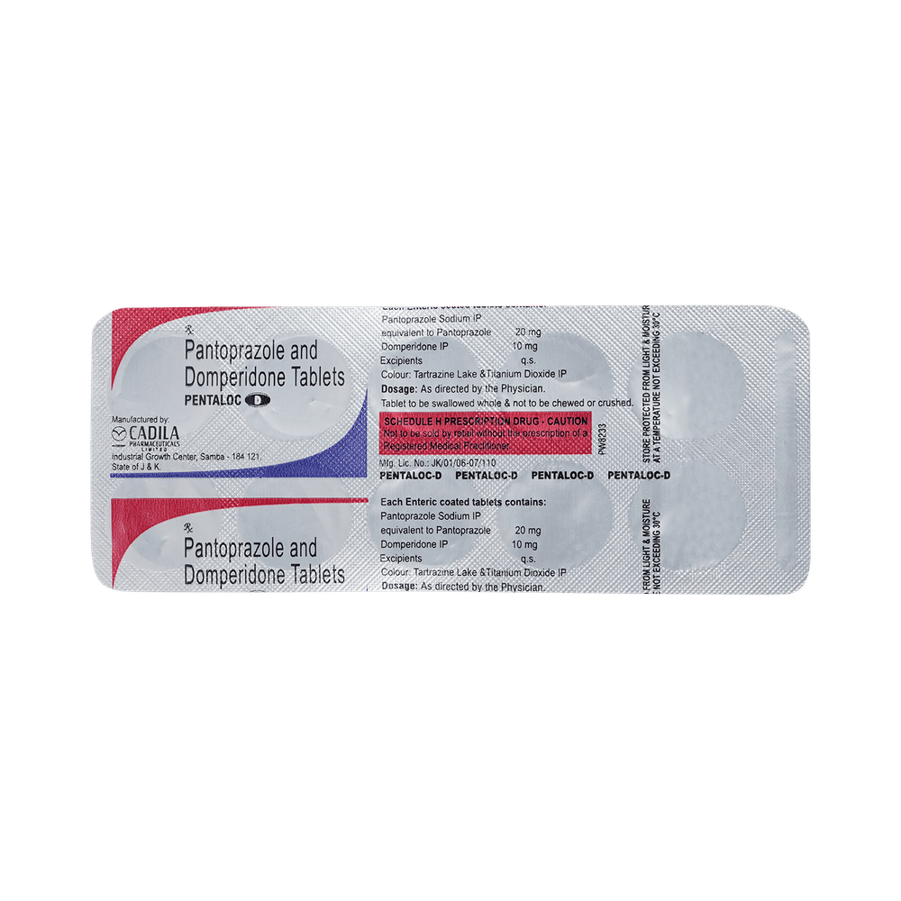 Pentaloc D 10mg/20mg Tablet